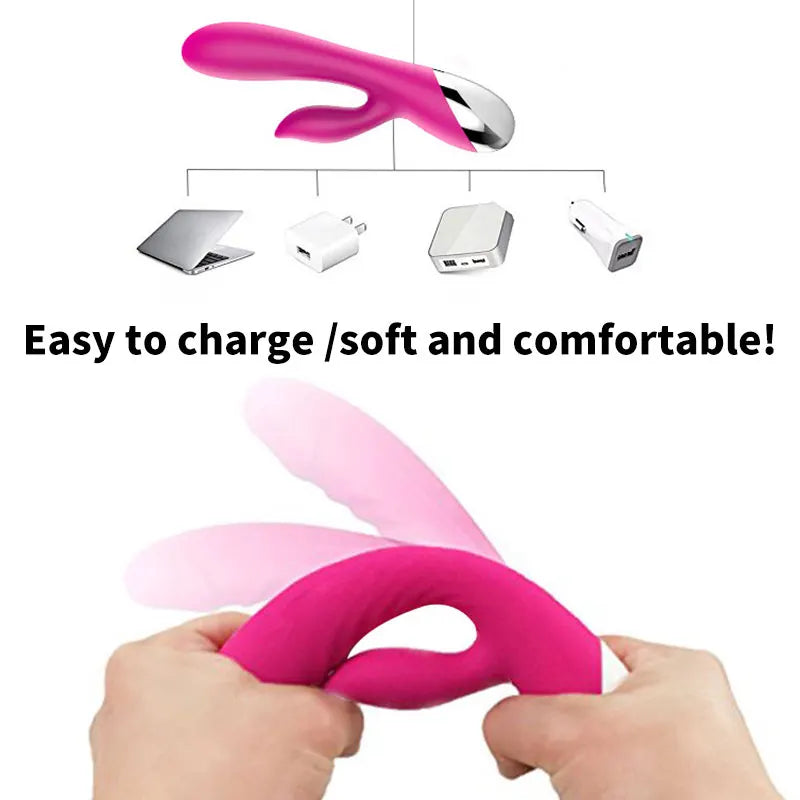 G-Force Bliss: 10-Speed Rechargeable Rabbit Vibrator