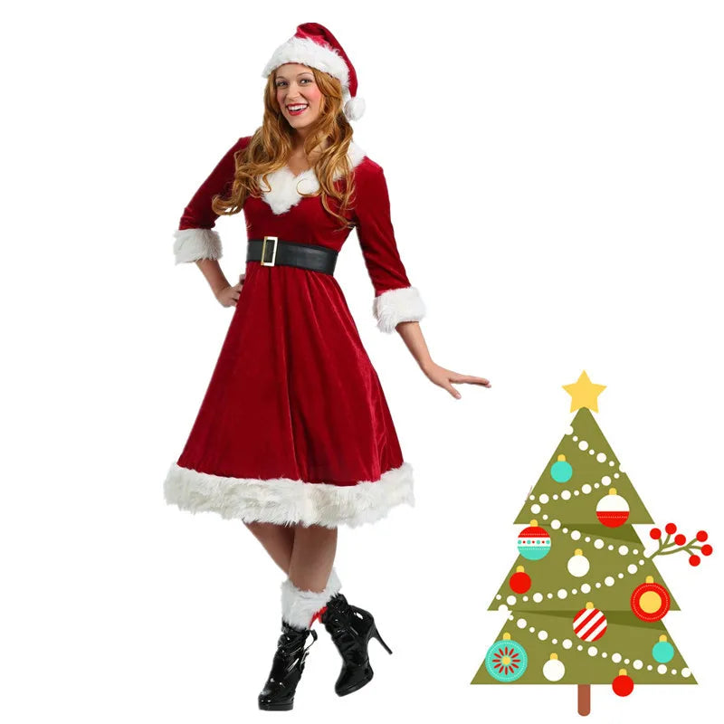 Merry & Bright: Red Velvet Santa Cosplay Dress