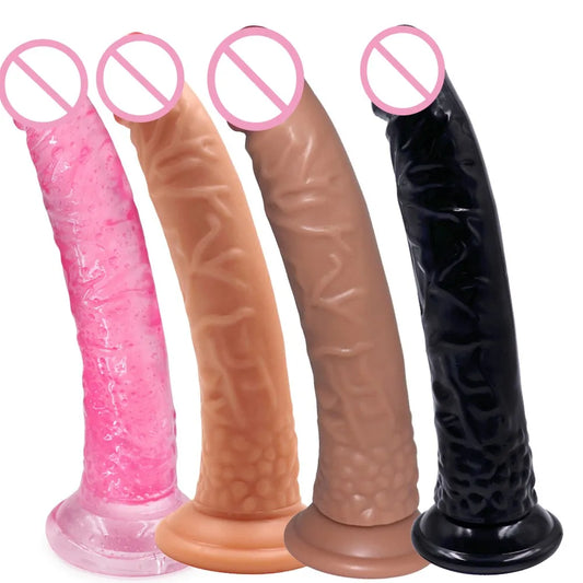 Pleasure Peak: 8.4-Inch Suction-Enhanced Jelly Dildo for G-Spot Delight